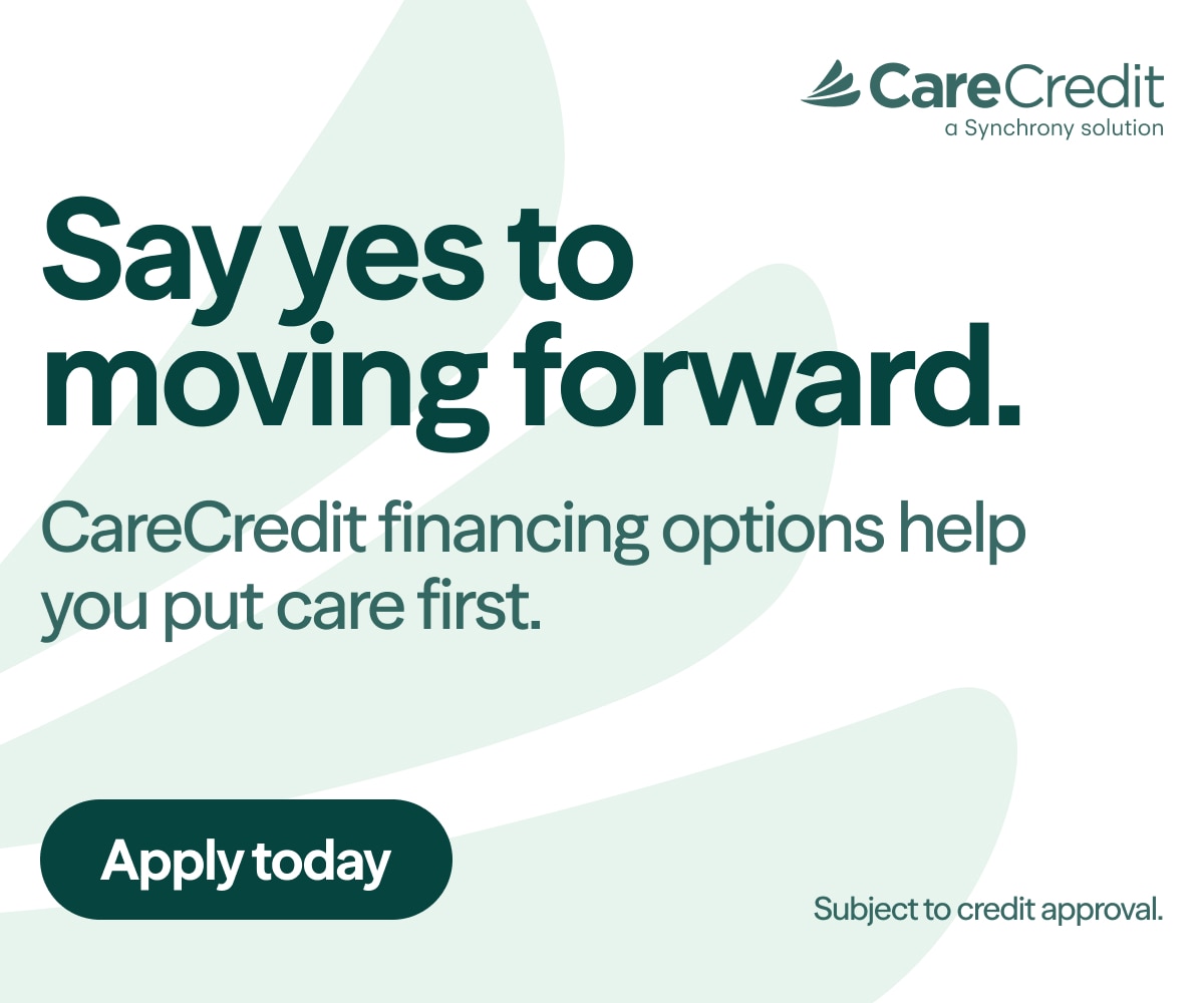 CareCredit — Say yes to moving forward. CareCredit financing options help you put care first. Apply today. Subject to credit approval.